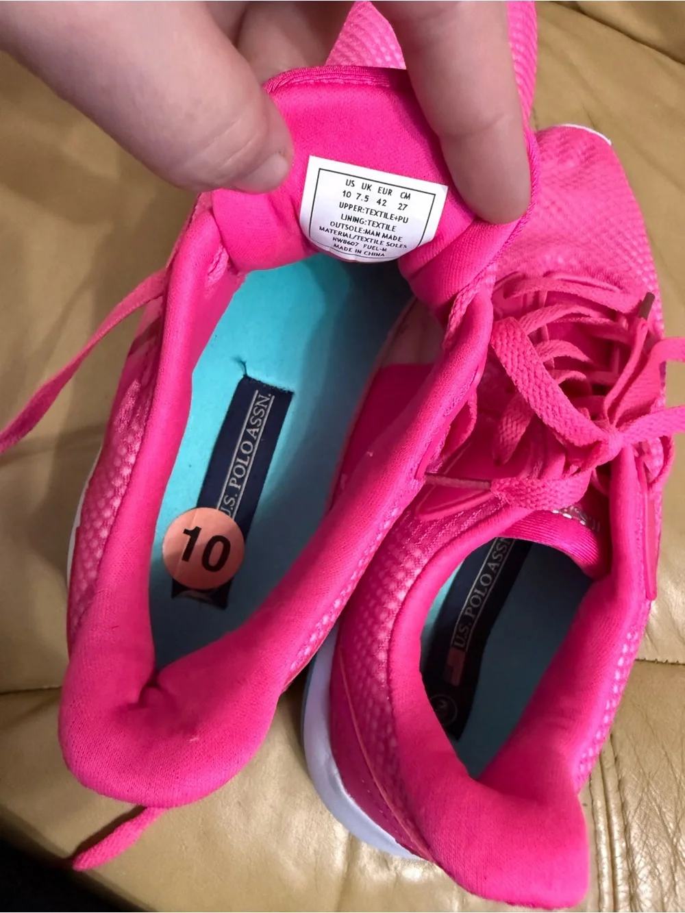 U.S. Polo Assn Fuel-M Hot Pink Teal Sneakers Women's Size 10 NWT
